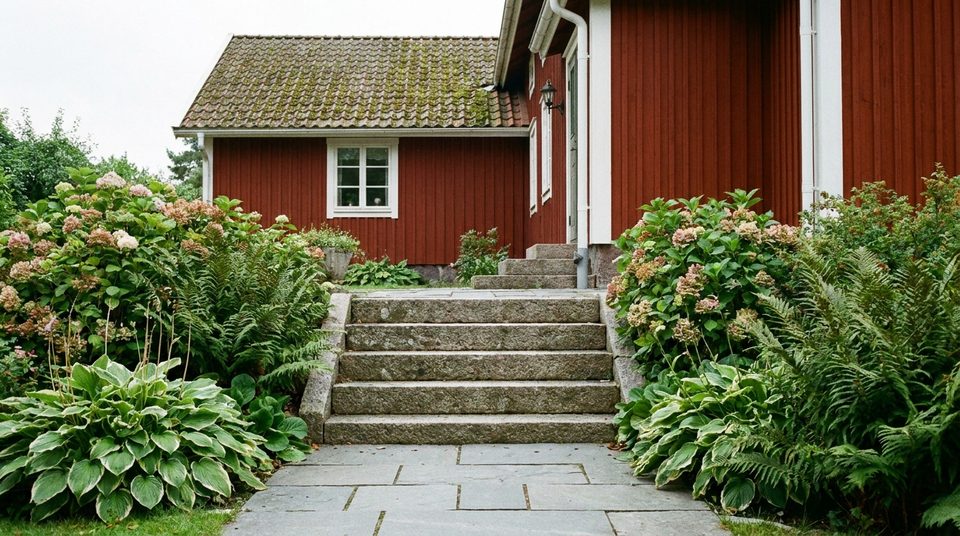 Trappavsats i marksten