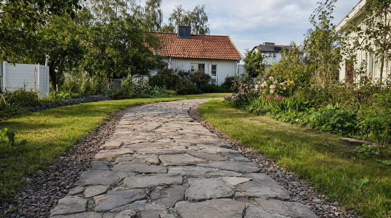 Natursten i trädgården